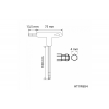 Шестигранний ключ типу "Т" із кульовим наконечником довгий 4 мм Hogert (HT1W854)