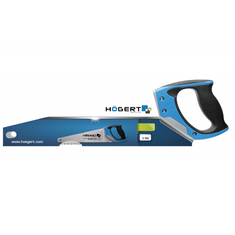 Пила-ножовка 450 мм 7 TPI Загартоване Тристороннє заточування Hogert (HT3S204)