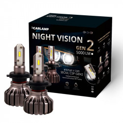 Світлодіодні автолампи H7 для авто Carlamp Night Vision Gen2 Led автолампи 5500 K 5000 Lm (NVGH7)