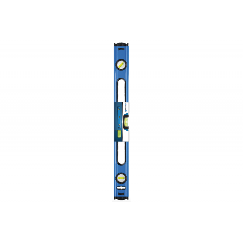 Рівень алюмінієвий 80 см 3-х пухирцевий синій Hogert (HT4M008)