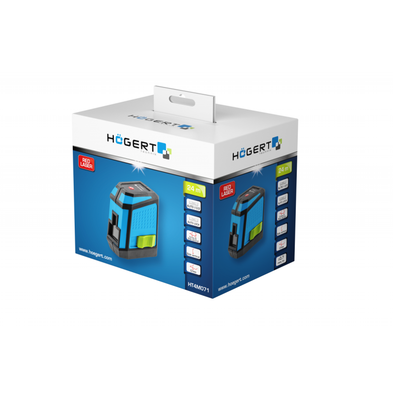 Нівелір лазерний червоний 24 м Hogert (HT4M071)