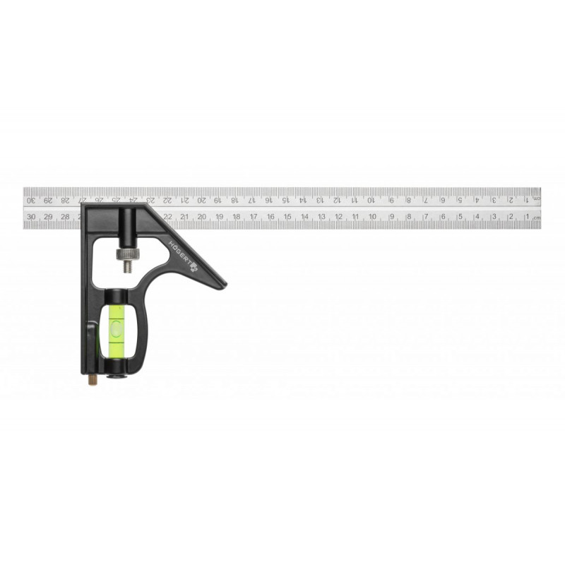 Кутник столярний з рівнем 300 мм Hogert (HT4M217)