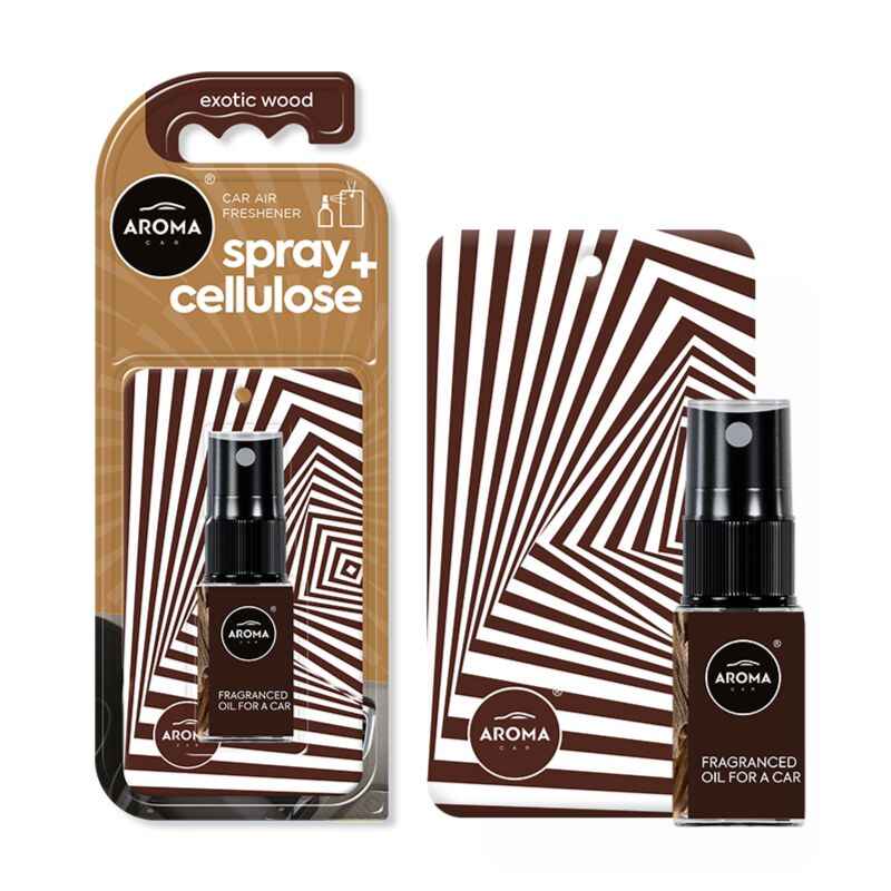 Ароматизатор у машину 20 мл Aroma Car Spray&Cellulose - Exotic Wood (11897)
