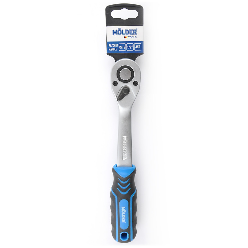 Тріскачка 1/2" 45 зубців 250мм Cr-V Molder двокомпонентна ергономічна ручка (MT62045)