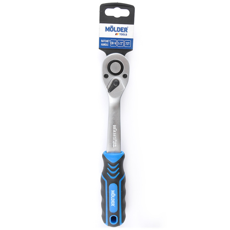 Тріскачка 1/2" 72 зубця 250мм Cr-V Molder двокомпонентна ергономічна ручка (MT62072)