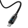 Кабель Usams Type-C To Type-C 1.2M 100W з дисплеєм для швидкої зарядки (SJ742USB02)