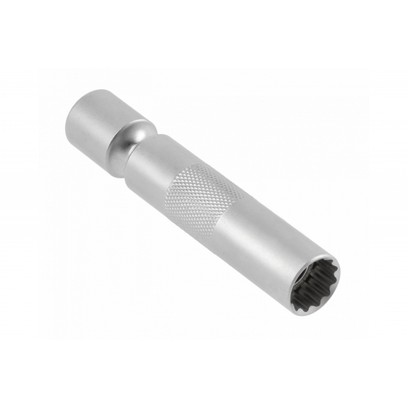 Головка свечная шестигранная с шарниром 3/8" 14 мм CrV DIN 3120 Hogert (HT1A778)