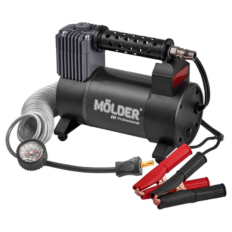 Автомобільний компресор однопоршневий MOLDER для накачування шин R13-R19 10 Атм 40 л/хв 170 Вт (MA25130)