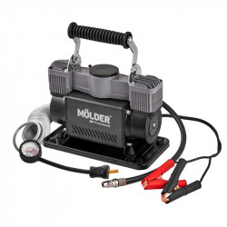 Автомобільний компресор двопоршневий MOLDER з крученим шлангом 10Атм 90 л/хв 380Вт (MA25300)