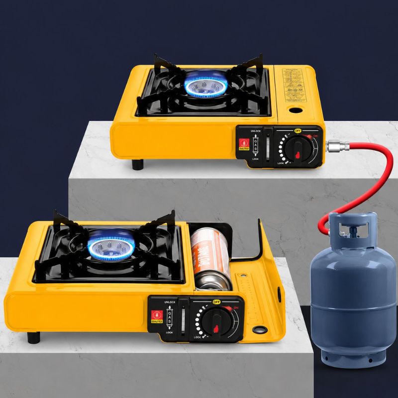 Газова плита портативна 2.8кВт 150-183г/год WorkShop для туризму та кемпінгу (WS0211)