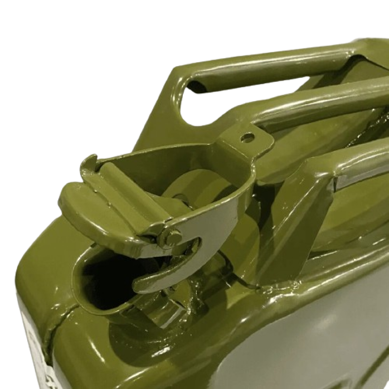 Каністра для бензину 20л Rexxon металева автомобільна 0.8 мм Зелена (RGM-20)