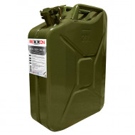 Каністра для бензину 20л Rexxon металева автомобільна 0.8 мм Зелена (RGM-20)
