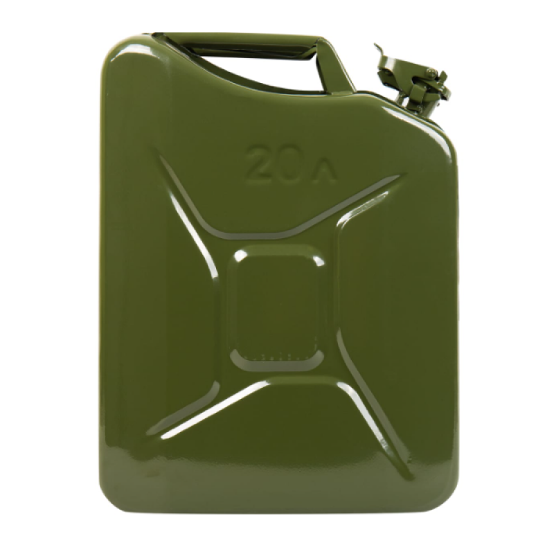 Каністра для бензину 20л Rexxon металева автомобільна 0.8 мм Зелена (RGM-20)