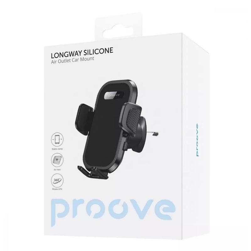 Автомобільний тримач Proove Longway Silicone Air Outlet Car Mount (чорний)