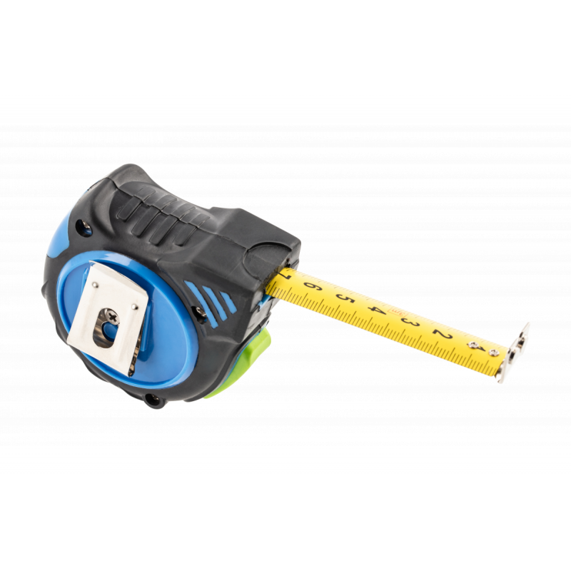 Рулетка 3 м х 16 мм покрита автостопом нейлоном з магнітом Hogert (HT4M400)