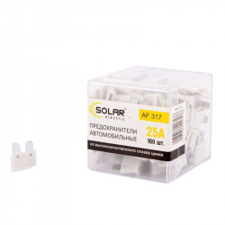 Запобіжники 25А Solar стандарт 100 штук чорний (AF317)