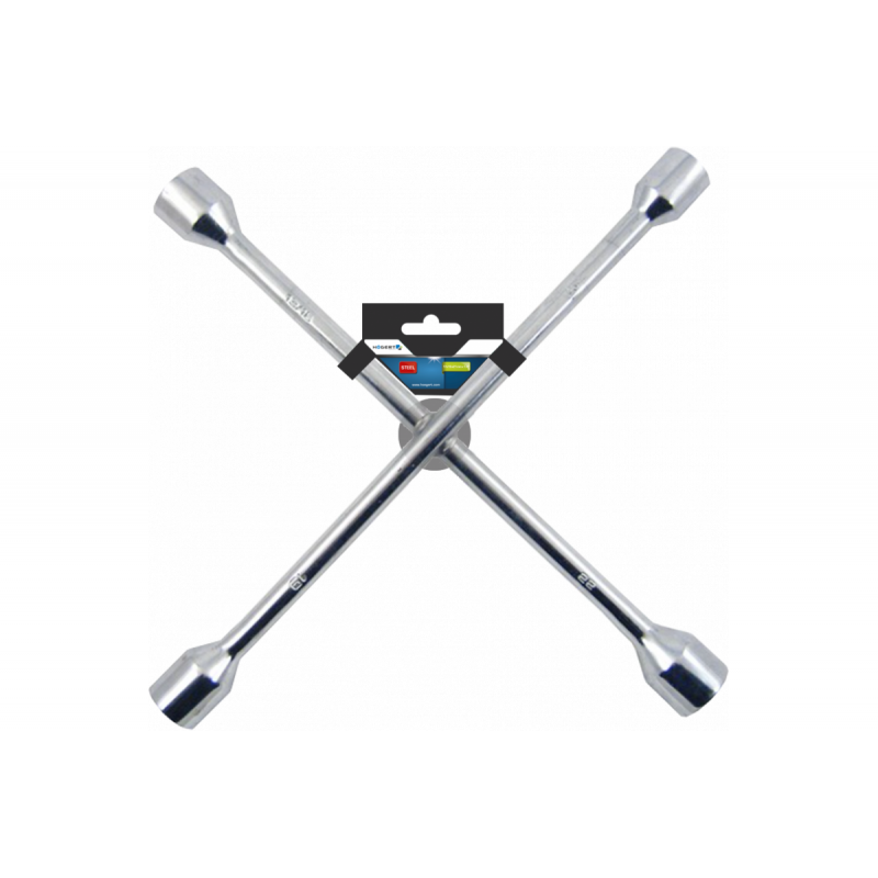 Ключ Балонний Хрестоподібний 17 19 21 мм з Перехідником 1/2" Hogert (HT8G310)