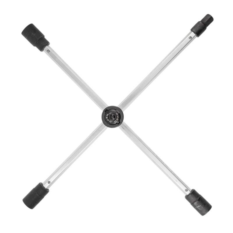 Ключ балонний Хрестоподібний 17 19 21 мм з перехідником 1/2" складаний Hogert (HT8G311)