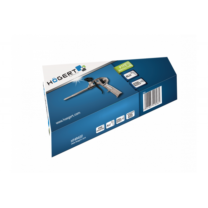 Пістолет для монтажної піни алюмінієве сопло Hogert (HT4R422)