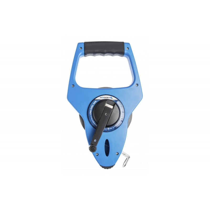 Рулетка будівельна нейлонова стрічка 50 м х 9.5 мм Hogert (HT4M475)