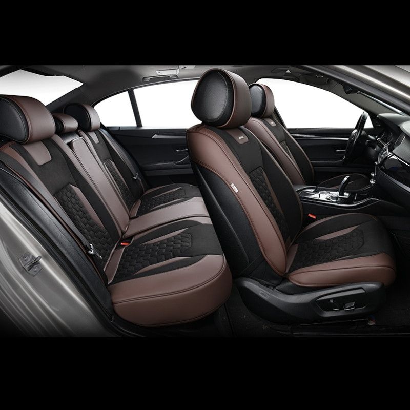 3D чохли на сидіння авто Beltex Montana авточохли універсальні комплект чорно-коричневий (BX87120)
