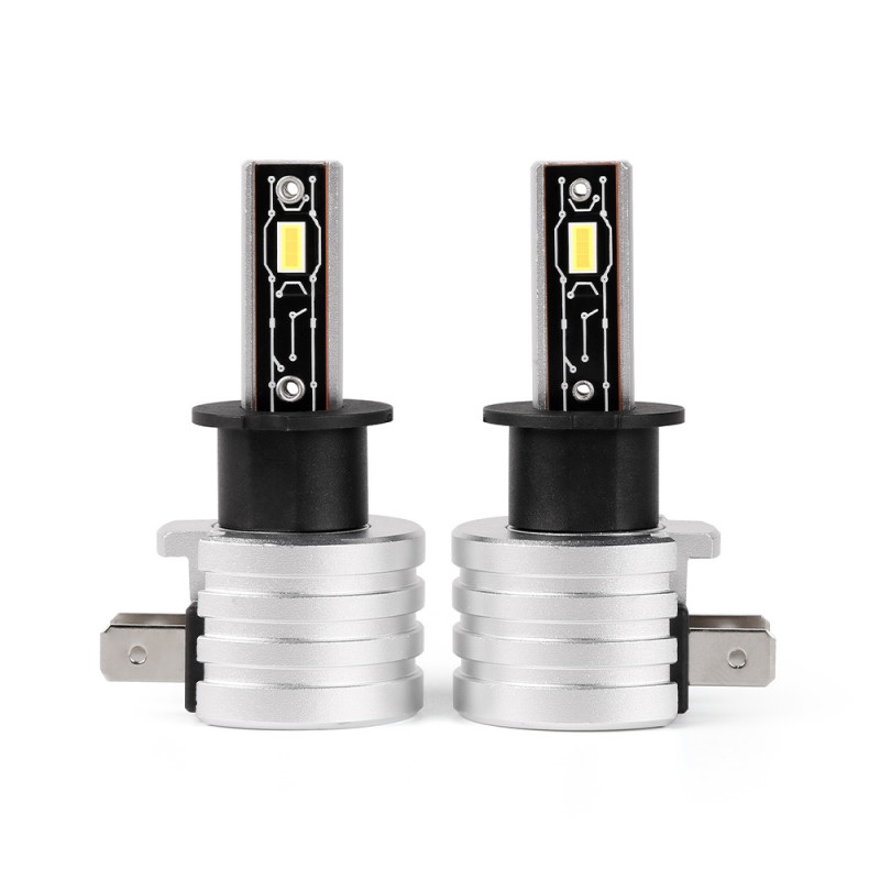 Светодиодные автолампы H3 Carlamp Crystal Vision миниатюрные лампы совместимые на 99% с вашим авто 5000Lm 6000K (CVH3)