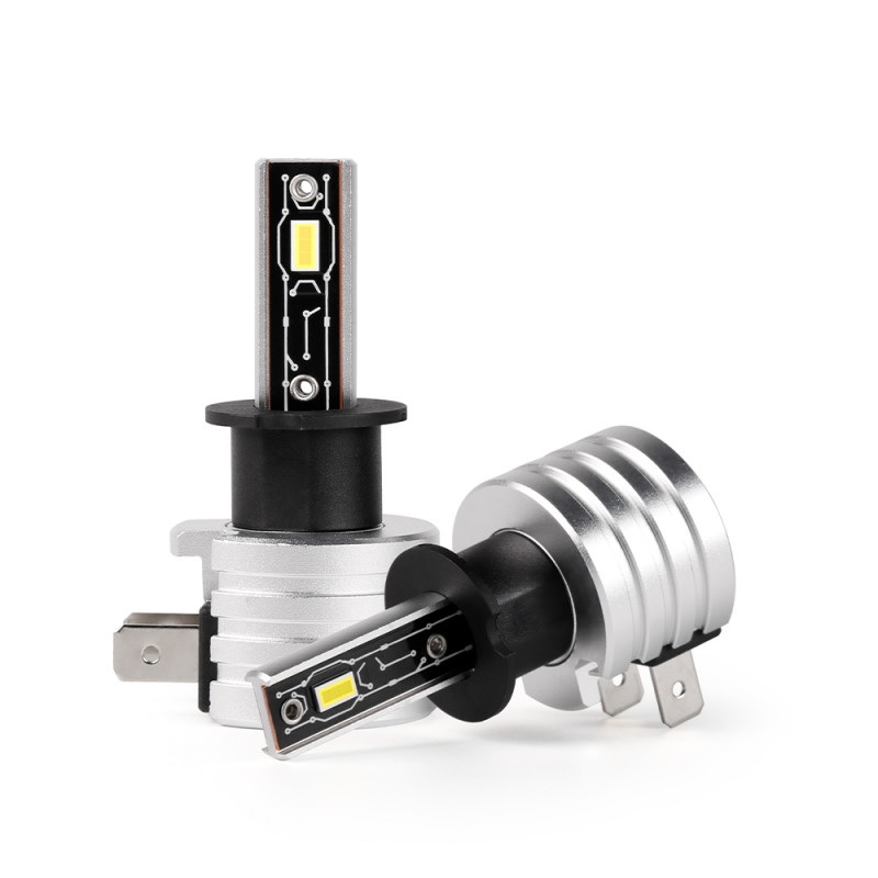 Светодиодные автолампы H3 Carlamp Crystal Vision миниатюрные лампы совместимые на 99% с вашим авто 5000Lm 6000K (CVH3)