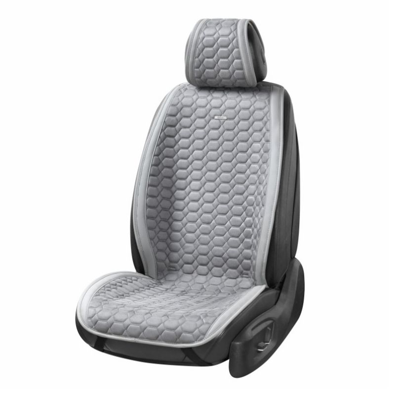 Накидки на сидіння авто передні 2+2 преміум класу Beltex Monte Carlo авточохли універсальні комплект сірий (BX81250)