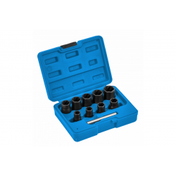Набір екстракторів для викручування пошкоджених болтів та гайок 10 рредметів Hogert (HT8G401)