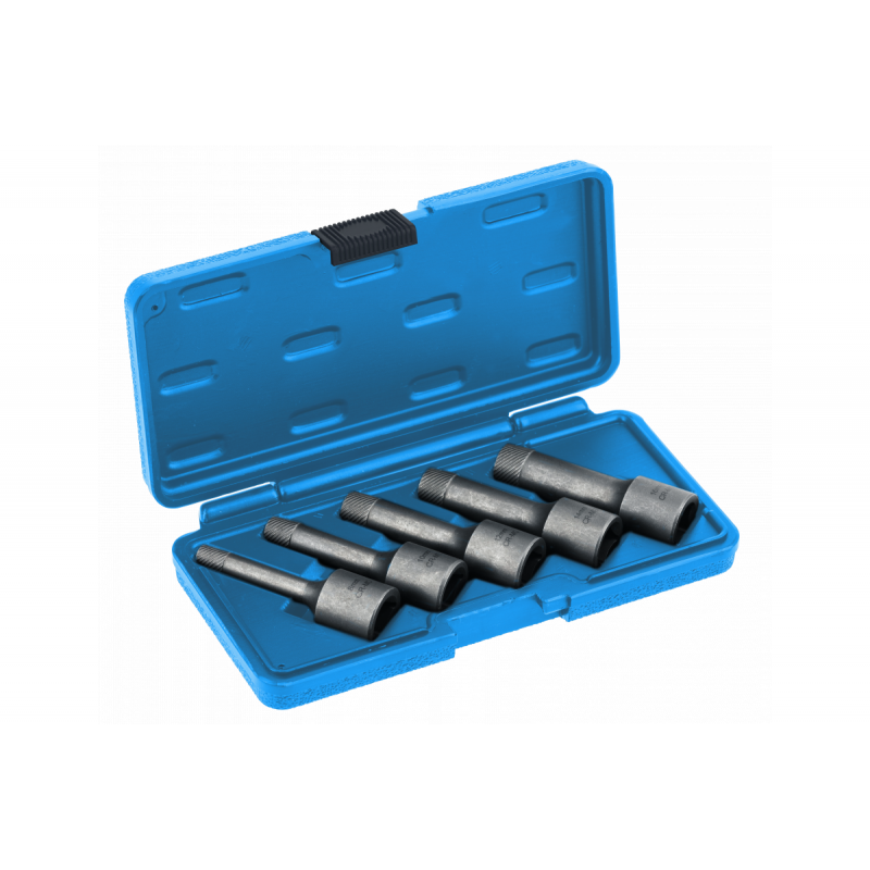 Набір екстракторів для видалення зламаних та пошкоджених болтів 5 предметів Hogert (HT8G403)