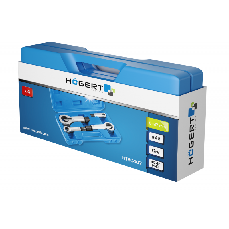 Набір гайколомів Hogert HEX 12 мм 14 мм 19 мм 22 мм 27 мм (HT8G407)