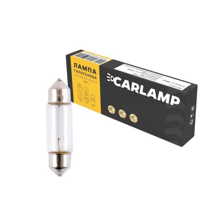 Лампи галогенні C10WT11x37 12V Carlamp 10 штук (одна упаковка) (CL1293)