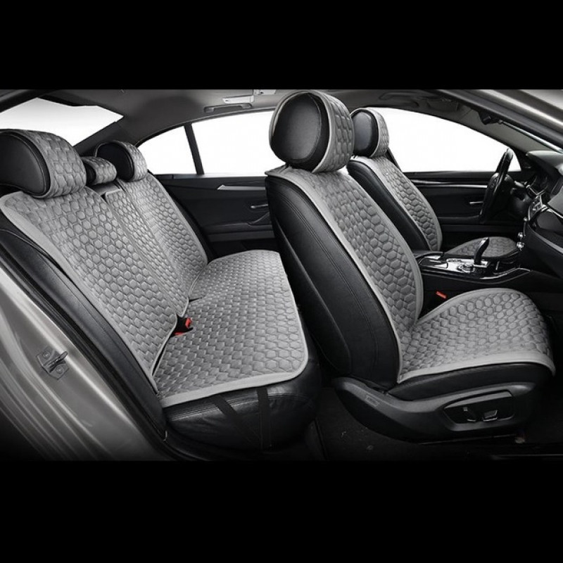 Накидки на сидіння авто передні та задні преміум класу Beltex Monte Carlo комплект сірі (BX81200)