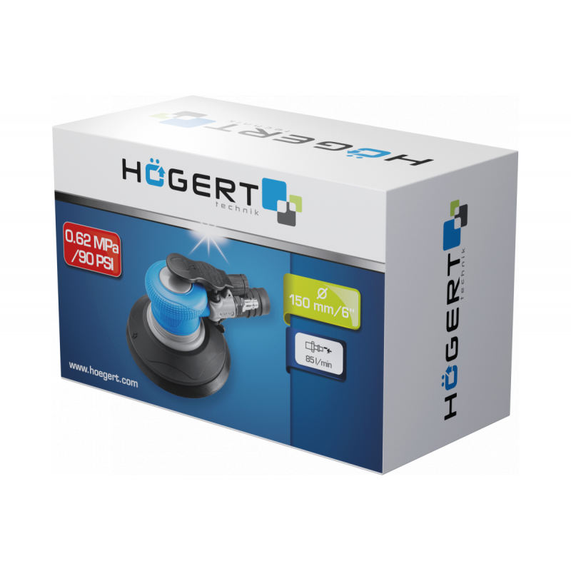 Ексцентрикова пневматична шліфувальна машина 150 мм Hogert (HT4R652)