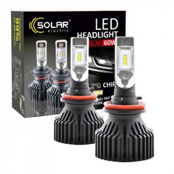Світлодіодні автолампи H11 LED Solar супер потужна 12/24V 6500K 8000Lm 60W ZES Chip (8311)