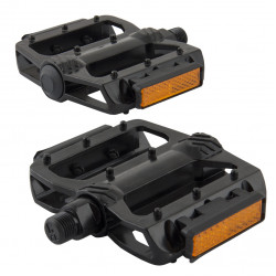 Педалі для велосипеда 97x95x24 мм GREY'S велопедалі із алюмінієвого сплаву Чорні 2 шт (GR14420)