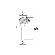 Борфреза куляста D 6x5 Hogert (HT6D588)