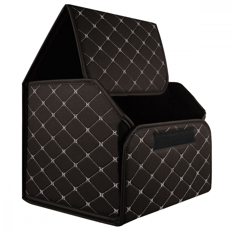 Органайзер в багажник автомобіля коричневий штучна шкіра 1 відділення на липучці 40смХ30смХ30см (44649/brown beige)