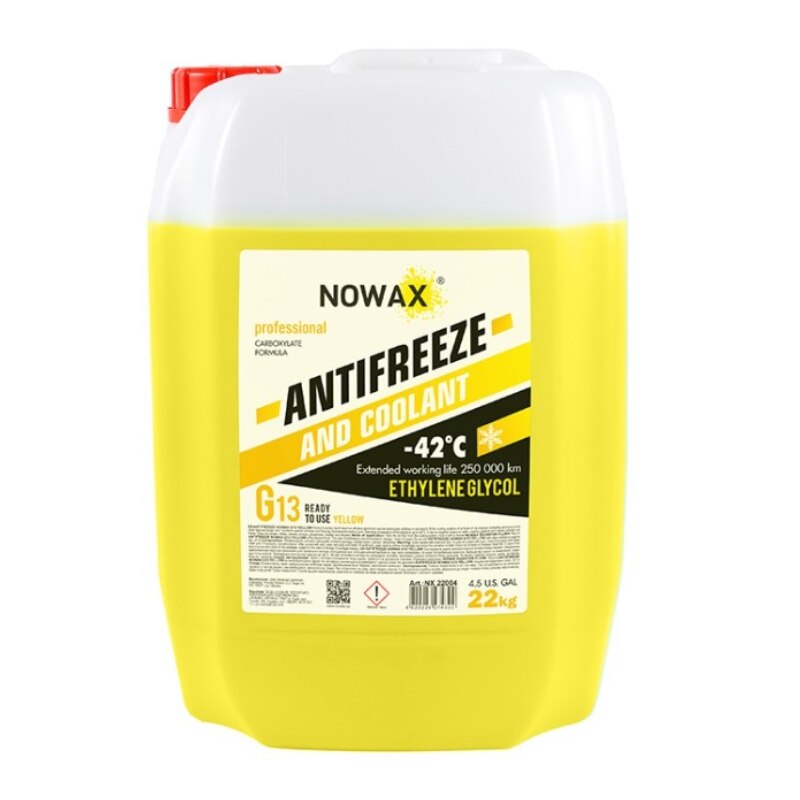 Антифриз жовтий 22кг Nowax G13 (NX22004)
