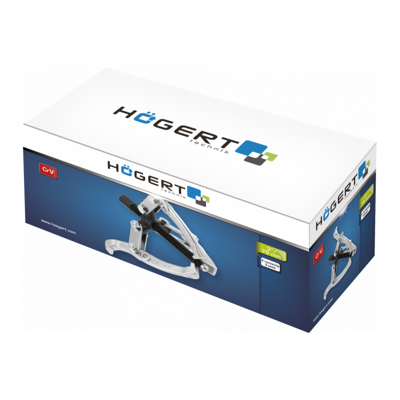 Знімач підшипників трилапий 75 мм Hogert (HT8G205)