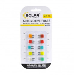 Предохранители 5А 7.5А 10А 15А 20А 25А 30А Solar цинк 10шт (AF321)