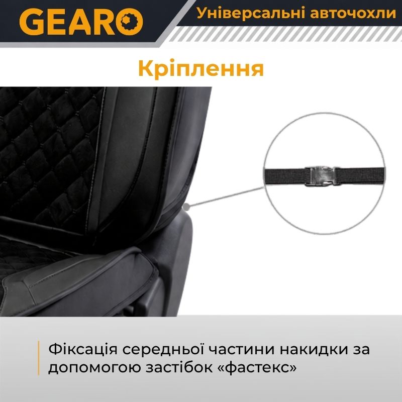 Накидки на передні сидіння Gearo Leather series (GE0730BK-F)