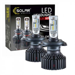 Світлодіодні автолампи H4/P43t LED SOLAR супер потужна 12/24V 6000K 8000Lm 60W Philips ZES (8304)
