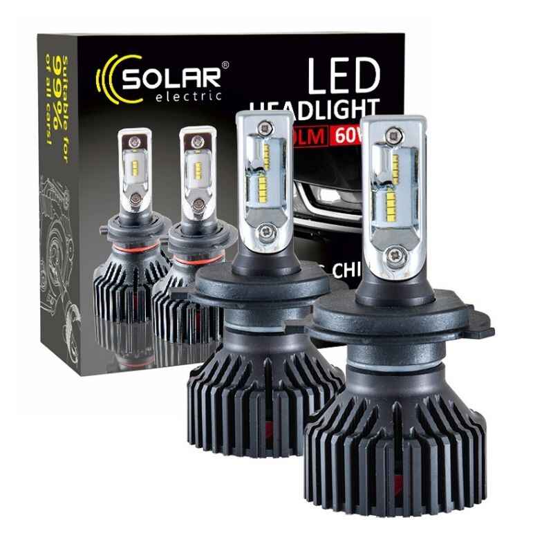 Світлодіодні автолампи H4/P43t LED SOLAR супер потужна 12/24V 6000K 8000Lm 60W Philips ZES (8304)