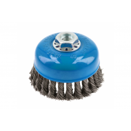 Щітка чашкова 100мм 8500об/хв Hogert кручена сталева для болгарки (HT7D735)