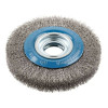 Щітка дискова по металу і дереву 150мм 6500об/хв Hogert пряма сталева для болгарки (HT7D742)