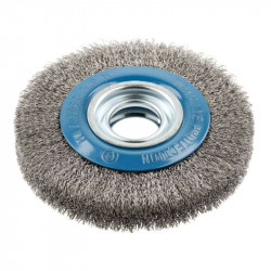 Щітка дискова по металу і дереву 150мм 6500об/хв Hogert пряма сталева для болгарки (HT7D742)
