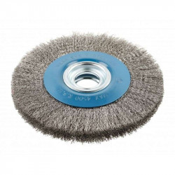 Щітка дискова по металу і дереву 200мм 6000об/хв Hogert пряма сталева для болгарки (HT7D743)
