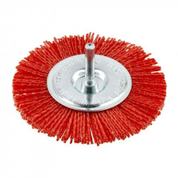 Щітка дискова по металу 100мм 4500об/хв Hogert пряма нейлонова (HT7D748)