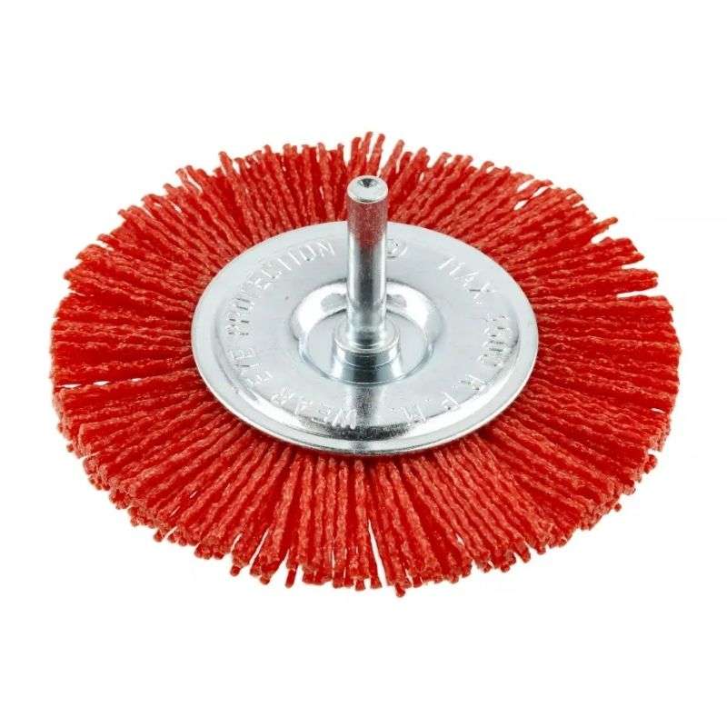 Щітка дискова по металу 100мм 4500об/хв Hogert пряма нейлонова (HT7D748)